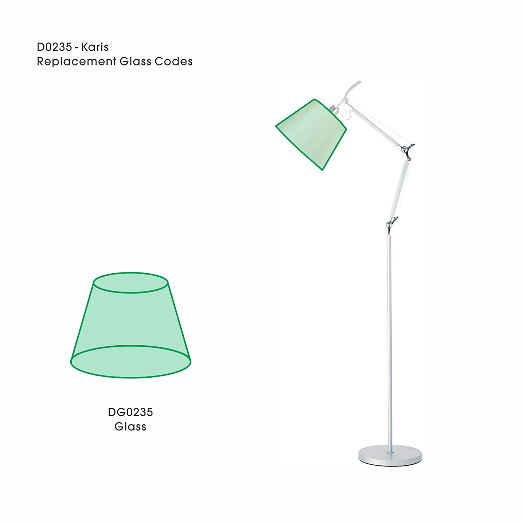 DG0235  Karis Shade For D0235 Floor Lamp
